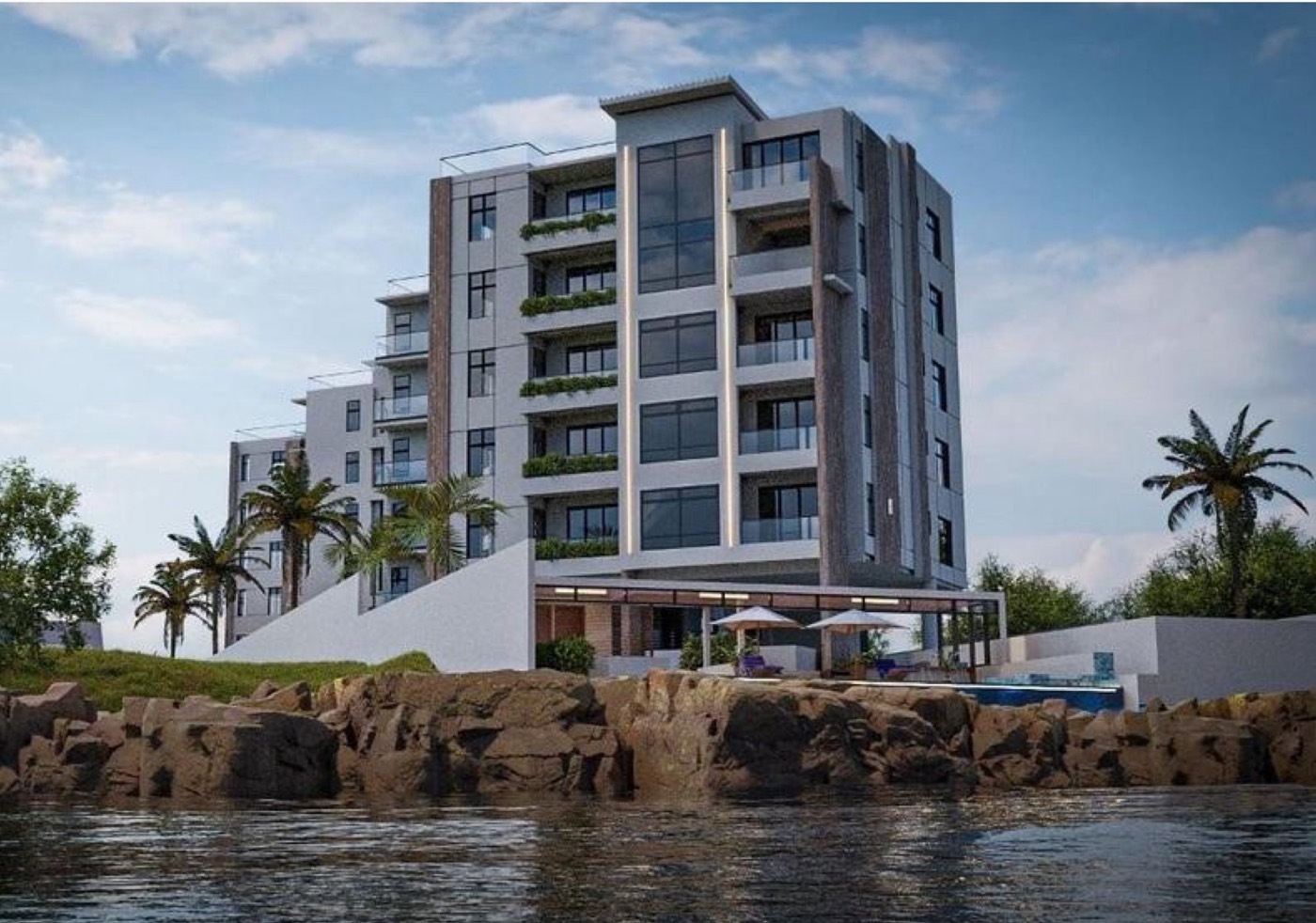 Design render of The Azure residential building