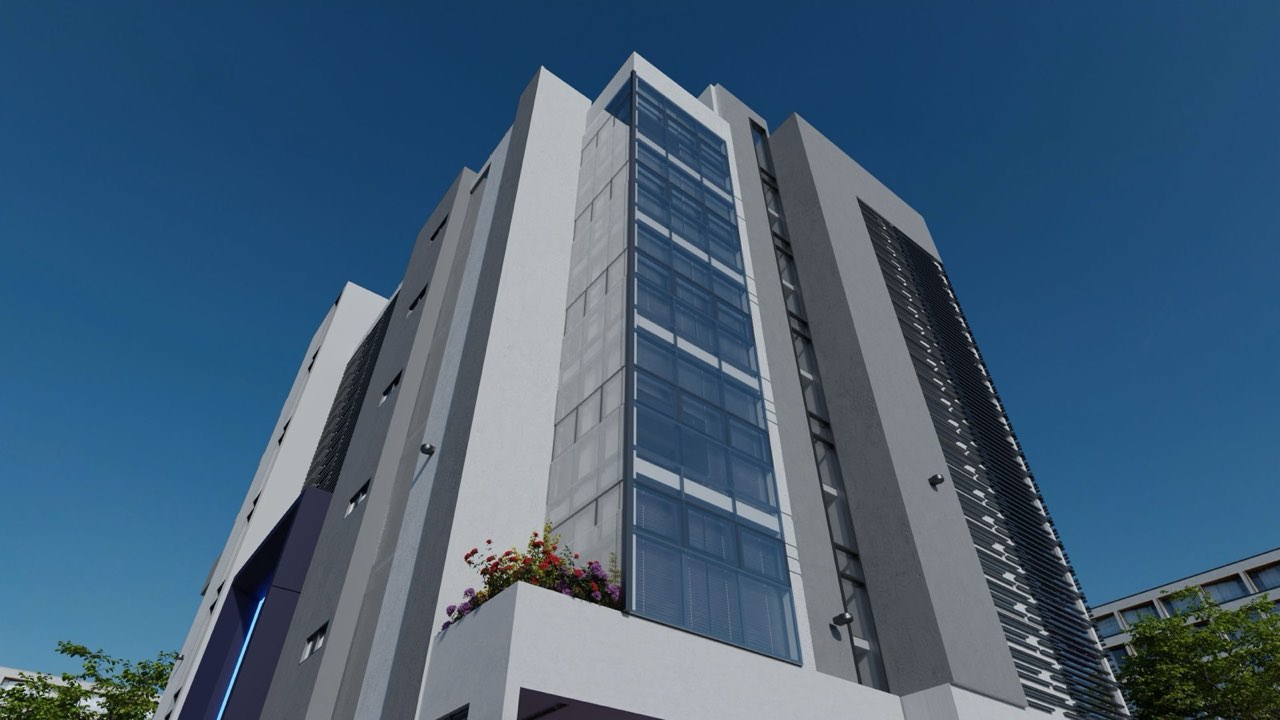 13 Haining Road — glass curtain wall