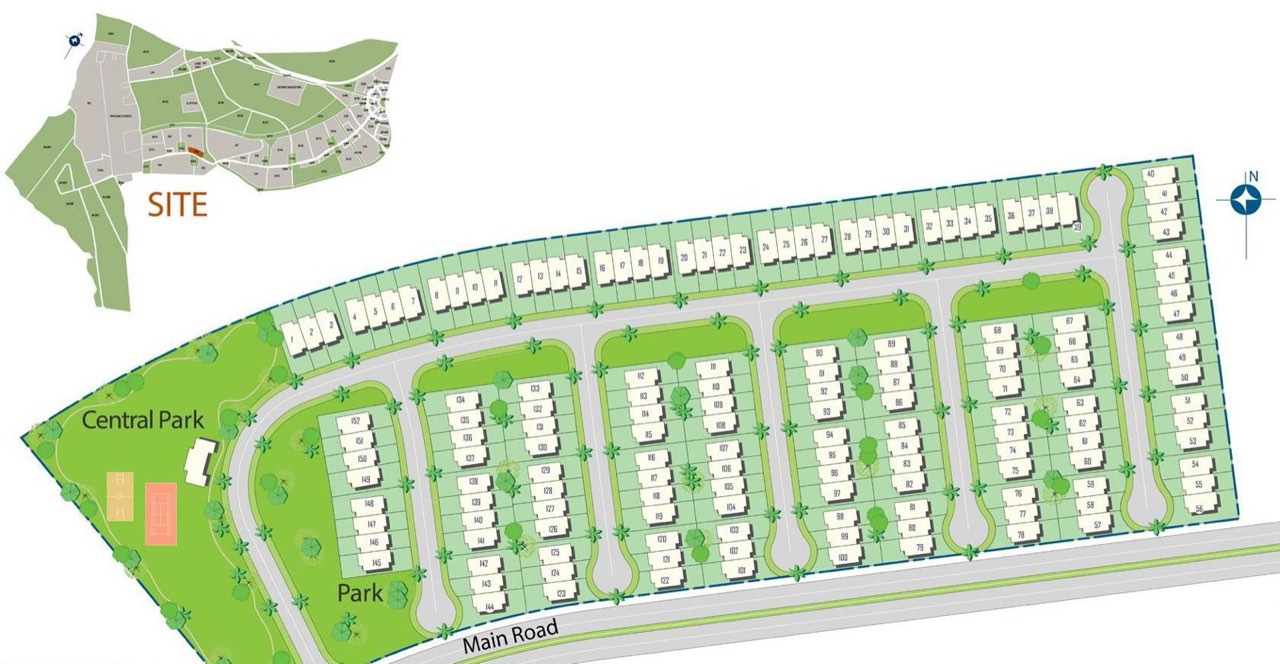 Bernard Lodge Housing Developments TH2 & TH6 — site layout
