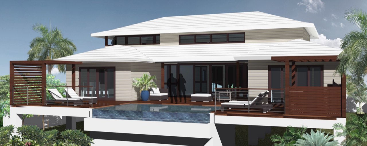 Boat Harbor Villa — render — pool deck
