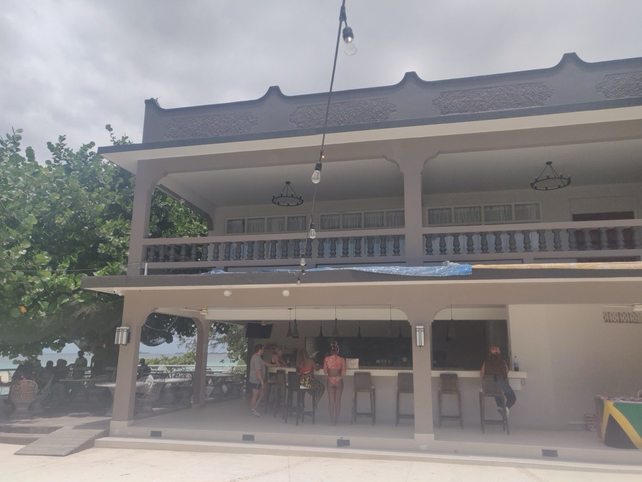 Travellers Beach Resort — beachfront bar and upper floor